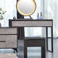 Gray Modern Wooden with Drawer Lighted Mirror Bedroom Vanity Table Clearhalo 'Bedroom Furniture' 'furn' 'furn_makeup_vanities' 'Furniture' 'Makeup Vanities' 'makeup_vanities' 7821845