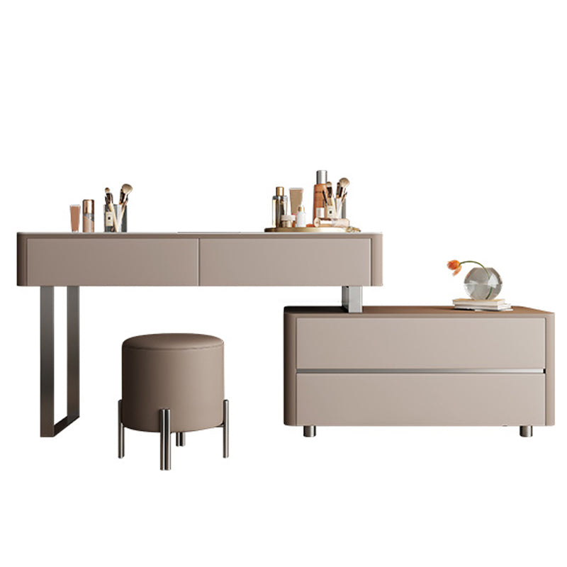 Glam met lade verlichte spiegel slaapkamer lederen kaptafel