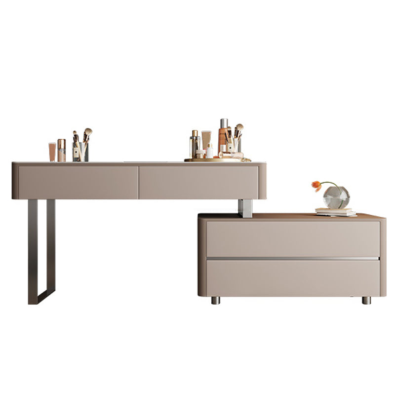 Glam met lade verlichte spiegel slaapkamer lederen kaptafel