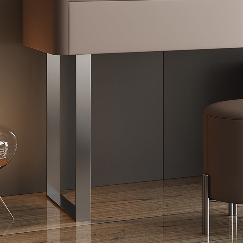 Glam met lade verlichte spiegel slaapkamer lederen kaptafel