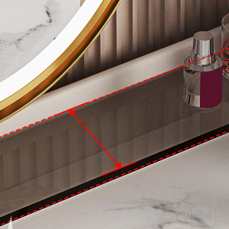 Glam houten met lade slaapkamer verlichte spiegel make-up ijdelheid