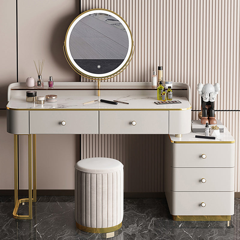 Glam houten met lade slaapkamer verlichte spiegel make-up ijdelheid