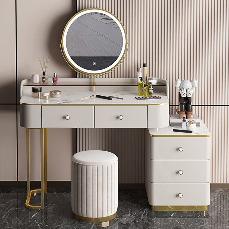 Glam houten met lade slaapkamer verlichte spiegel make-up ijdelheid