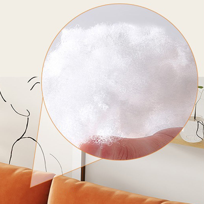 32.67" Wide Futon Sofa Bed with Storage Foldable Orange Synthetic Fiber