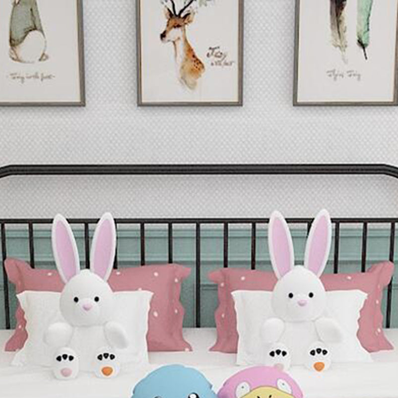 Letto standard con telaio metallico in stile moderno con testiera a frame aperto