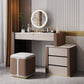 With Drawer Modern Lighted Mirror Bedroom Brown Dressing Table Clearhalo 'Bedroom Furniture' 'furn' 'furn_makeup_vanities' 'Furniture' 'Makeup Vanities' 'makeup_vanities' 7822116