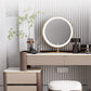 With Drawer Modern Lighted Mirror Bedroom Brown Dressing Table Clearhalo 'Bedroom Furniture' 'furn' 'furn_makeup_vanities' 'Furniture' 'Makeup Vanities' 'makeup_vanities' 7822128