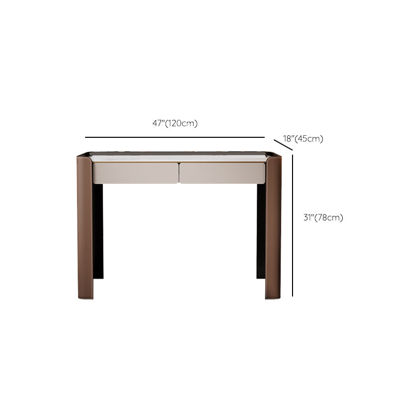 With Drawer Modern Lighted Mirror Bedroom Brown Dressing Table Clearhalo 'Bedroom Furniture' 'furn' 'furn_makeup_vanities' 'Furniture' 'Makeup Vanities' 'makeup_vanities' 7822138