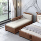 Cushioned Cotton Blend Chaise Lounge Daybed in Walnut of 72.4" W Clearhalo 'Chairs & Seating' 'Chaise Lounge' 'chaise_lounge' 'furn' 'furn_chaise_lounge' 'Furniture' 'Living Room Furniture' 7822175