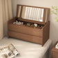 Solid Wood Scandinavian With Drawer Mirror Bedroom Make-up Vanity Clearhalo 'Bedroom Furniture' 'furn' 'furn_makeup_vanities' 'Furniture' 'Makeup Vanities' 'makeup_vanities' 7822183