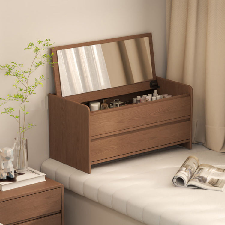 Solid Wood Scandinavian With Drawer Mirror Bedroom Make-up Vanity Clearhalo 'Bedroom Furniture' 'furn' 'furn_makeup_vanities' 'Furniture' 'Makeup Vanities' 'makeup_vanities' 7822188