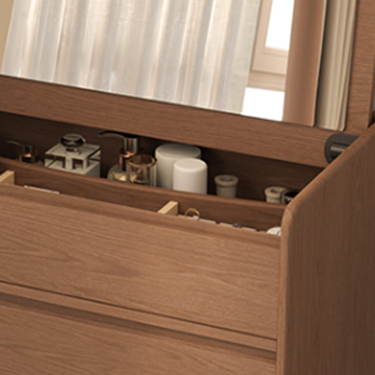 Solid Wood Scandinavian With Drawer Mirror Bedroom Make-up Vanity Clearhalo 'Bedroom Furniture' 'furn' 'furn_makeup_vanities' 'Furniture' 'Makeup Vanities' 'makeup_vanities' 7822193