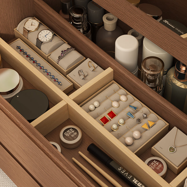 Solid Wood Scandinavian With Drawer Mirror Bedroom Make-up Vanity Clearhalo 'Bedroom Furniture' 'furn' 'furn_makeup_vanities' 'Furniture' 'Makeup Vanities' 'makeup_vanities' 7822194