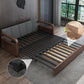 31.49" Wide Futon Sofa Bed with Storage Foldable Linen Gray Oak Clearhalo 'furn' 'furn_futons' 'Furniture' 'Futons & Daybeds' 'Futons' 'Living Room Furniture' 7822224
