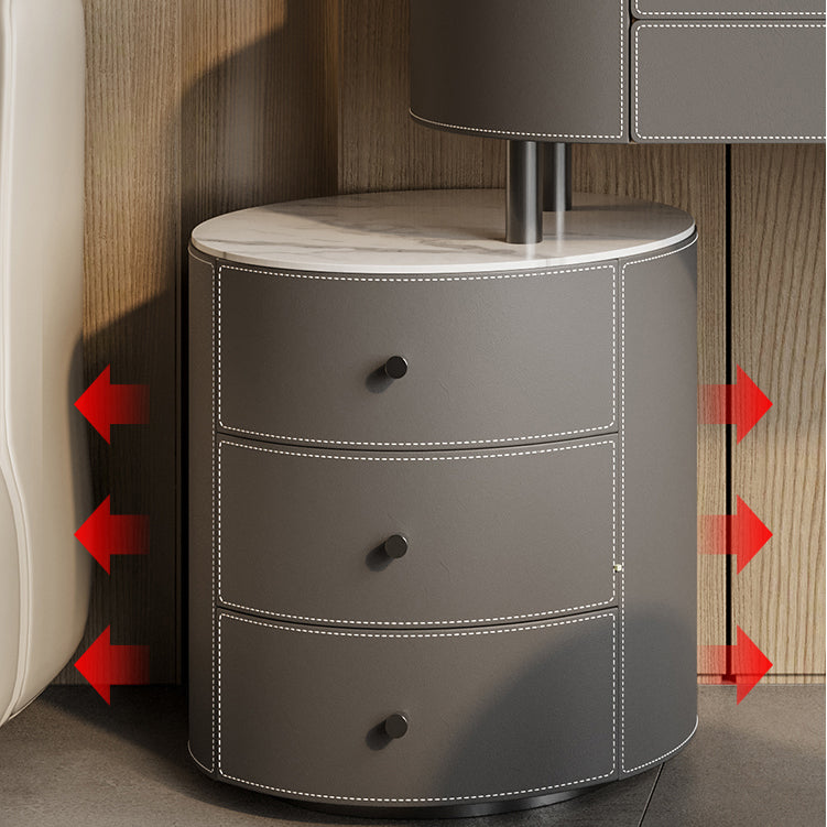 Con cassetto tavolo da toeletta a specchio a specchio illuminato grigio contemporaneo