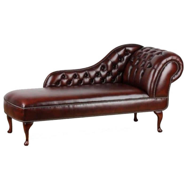Button Tufted Chaise Lounge Couch with Rolled Arms - 66.9" W Right-Arm Chaise Clearhalo 'Chairs & Seating' 'Chaise Lounge' 'chaise_lounge' 'furn' 'furn_chaise_lounge' 'Furniture' 'Living Room Furniture' 7822270