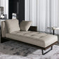 Contemporary Tufted Cotton Blend Chaise Lounge with Square Arm and Extra 2 Pillows Clearhalo 'Chairs & Seating' 'Chaise Lounge' 'chaise_lounge' 'furn' 'furn_chaise_lounge' 'Furniture' 'Living Room Furniture' 7822296