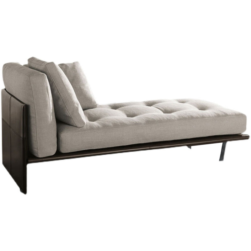 Contemporary Tufted Cotton Blend Chaise Lounge with Square Arm and Extra 2 Pillows Clearhalo 'Chairs & Seating' 'Chaise Lounge' 'chaise_lounge' 'furn' 'furn_chaise_lounge' 'Furniture' 'Living Room Furniture' 7822302