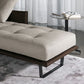 Contemporary Tufted Cotton Blend Chaise Lounge with Square Arm and Extra 2 Pillows Clearhalo 'Chairs & Seating' 'Chaise Lounge' 'chaise_lounge' 'furn' 'furn_chaise_lounge' 'Furniture' 'Living Room Furniture' 7822304
