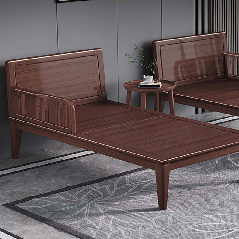 71.65" L Walnut Slipcovered Chaise Lounge Couch with 2 Pillows Clearhalo 'Chairs & Seating' 'Chaise Lounge' 'chaise_lounge' 'furn' 'furn_chaise_lounge' 'Furniture' 'Living Room Furniture' 7822317