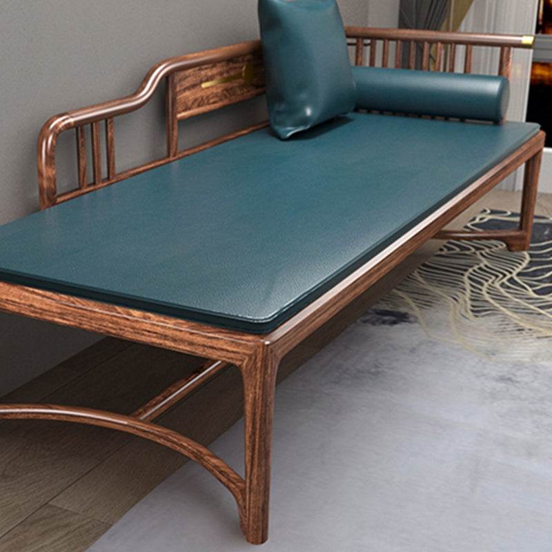 Oversized Solid Wood Chaise Lounge Couch in Brown with Square Arm Clearhalo 'Chairs & Seating' 'Chaise Lounge' 'chaise_lounge' 'furn' 'furn_chaise_lounge' 'Furniture' 'Living Room Furniture' 7822324