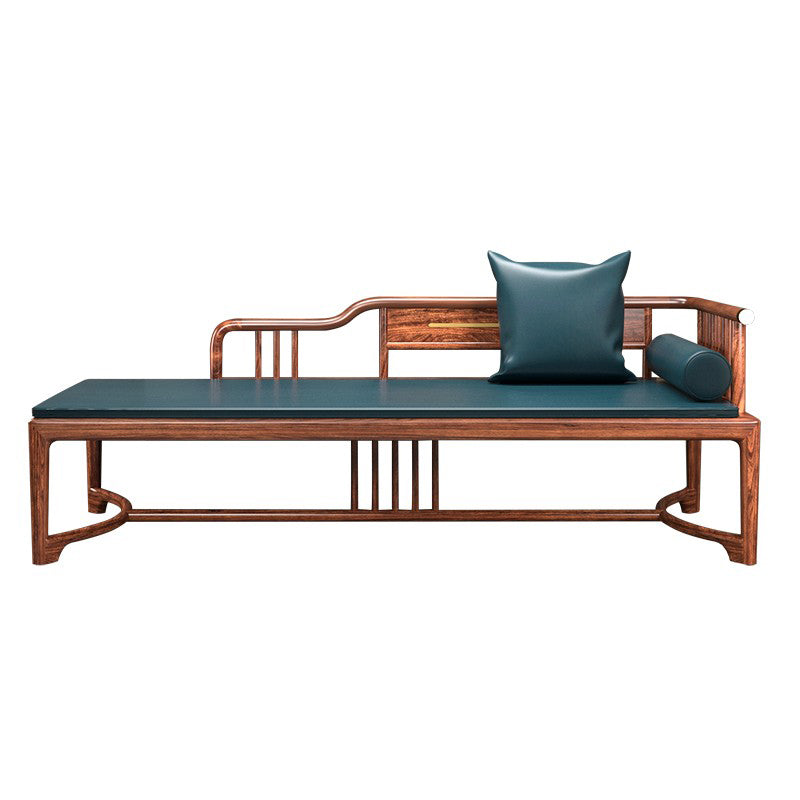 Oversized Solid Wood Chaise Lounge Couch in Brown with Square Arm Clearhalo 'Chairs & Seating' 'Chaise Lounge' 'chaise_lounge' 'furn' 'furn_chaise_lounge' 'Furniture' 'Living Room Furniture' 7822327