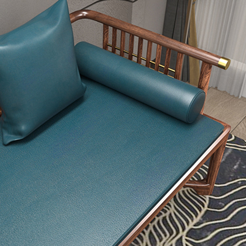 Oversized Solid Wood Chaise Lounge Couch in Brown with Square Arm Clearhalo 'Chairs & Seating' 'Chaise Lounge' 'chaise_lounge' 'furn' 'furn_chaise_lounge' 'Furniture' 'Living Room Furniture' 7822331