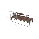Oversized Solid Wood Chaise Lounge Couch in Brown with Square Arm Clearhalo 'Chairs & Seating' 'Chaise Lounge' 'chaise_lounge' 'furn' 'furn_chaise_lounge' 'Furniture' 'Living Room Furniture' 7822332