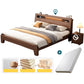 Moderno 31,49 "H letto standard a legno solido in marrone con testiera rettangolo