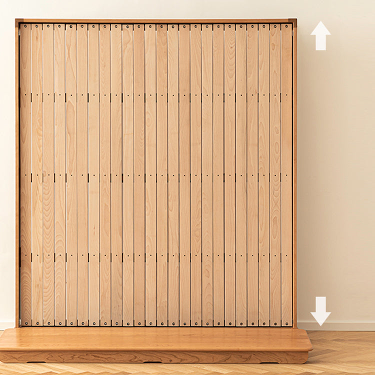 41.33 "長方形のヘッドボード付き自然の高さの固体木材標準ベッド