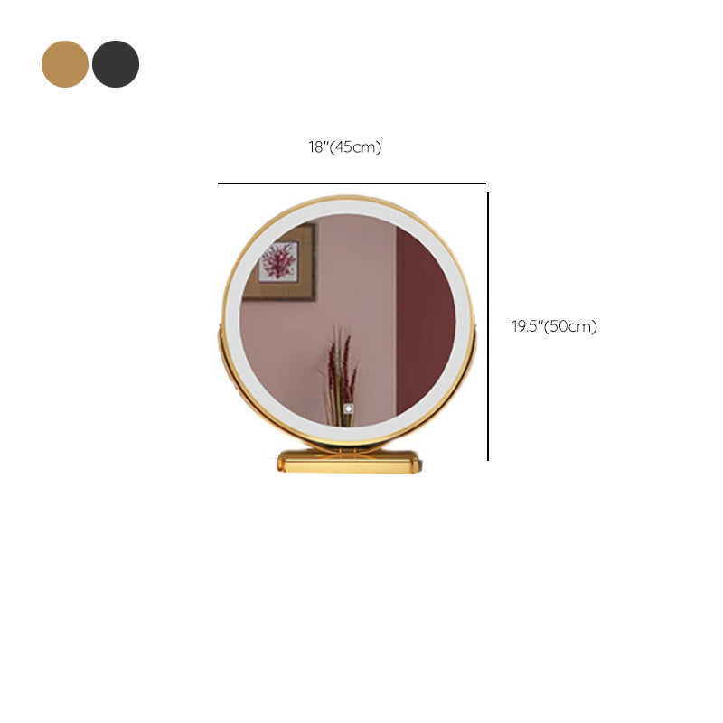 Bedroom Lighted Mirror With Drawer Wooden Glam Make-up Vanity Clearhalo 'Bedroom Furniture' 'furn' 'furn_makeup_vanities' 'Furniture' 'Makeup Vanities' 'makeup_vanities' 7822451