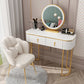 Glam With Drawer Lighted Mirror Bedroom Wooden Dressing Table