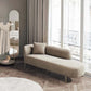 Glam Velvet Flared Arm Chaise Lounge for Living Room with Pillow Left-Arm Chaise Clearhalo 'Chairs & Seating' 'Chaise Lounge' 'chaise_lounge' 'furn' 'furn_chaise_lounge' 'Furniture' 'Living Room Furniture' 7822506