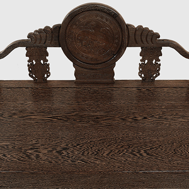 Traditional Espresso Solid Wood Chaise Lounge Couch with Round Arms Clearhalo 'Chairs & Seating' 'Chaise Lounge' 'chaise_lounge' 'furn' 'furn_chaise_lounge' 'Furniture' 'Living Room Furniture' 7822521