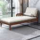 Walnut Slipcovered Cotton Blend Chaise Lounge Couch with Square Arms Clearhalo 'Chairs & Seating' 'Chaise Lounge' 'chaise_lounge' 'furn' 'furn_chaise_lounge' 'Furniture' 'Living Room Furniture' 7822533