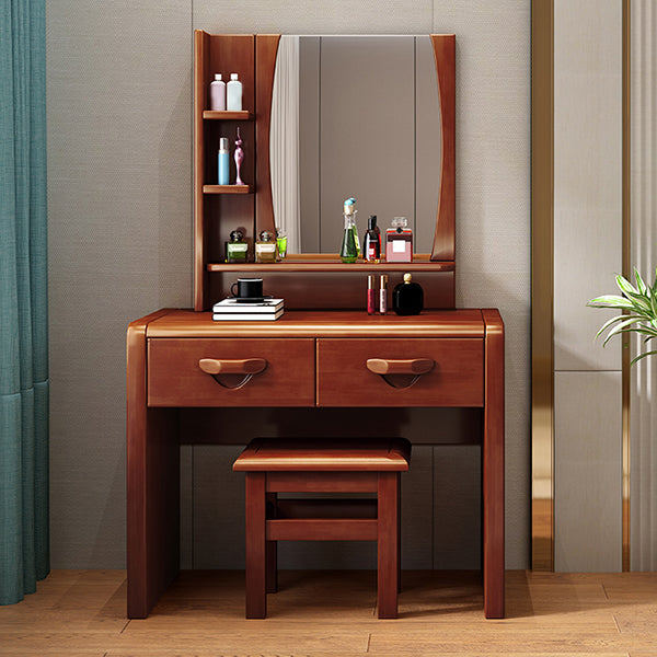 3-Piece Wood Standing Drawers Included Vanity Dressing Table Set Clearhalo 'Bedroom Furniture' 'furn' 'furn_makeup_vanities' 'Furniture' 'Makeup Vanities' 'makeup_vanities' 7822566