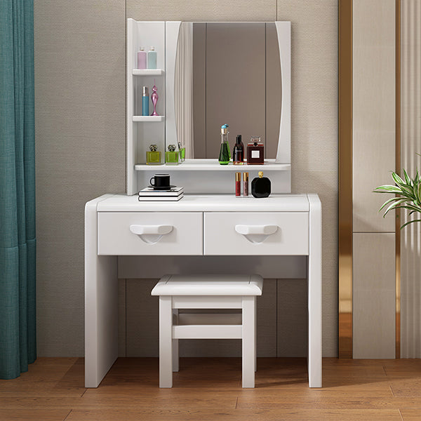 3-Piece Wood Standing Drawers Included Vanity Dressing Table Set Clearhalo 'Bedroom Furniture' 'furn' 'furn_makeup_vanities' 'Furniture' 'Makeup Vanities' 'makeup_vanities' 7822568