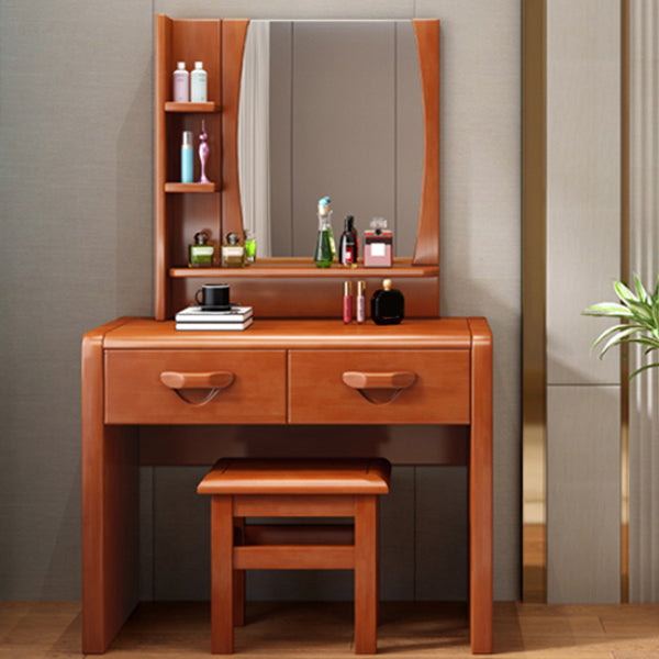 3-Piece Wood Standing Drawers Included Vanity Dressing Table Set Clearhalo 'Bedroom Furniture' 'furn' 'furn_makeup_vanities' 'Furniture' 'Makeup Vanities' 'makeup_vanities' 7822574