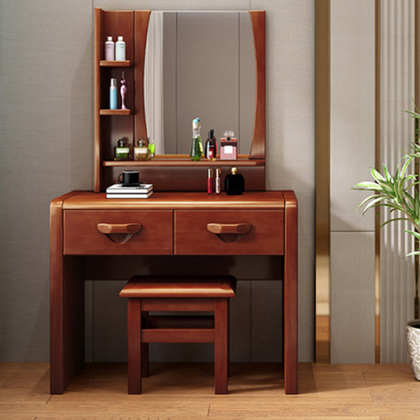 3-Piece Wood Standing Drawers Included Vanity Dressing Table Set Clearhalo 'Bedroom Furniture' 'furn' 'furn_makeup_vanities' 'Furniture' 'Makeup Vanities' 'makeup_vanities' 7822575