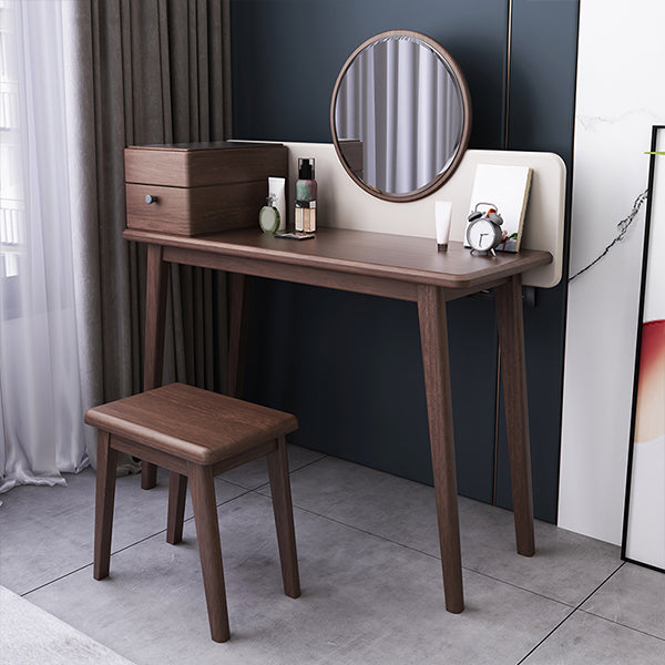 3-Piece Standing Mid-Century Modern Drawers Included Vanity Dressing Table Set Clearhalo 'Bedroom Furniture' 'furn' 'furn_makeup_vanities' 'Furniture' 'Makeup Vanities' 'makeup_vanities' 7822580