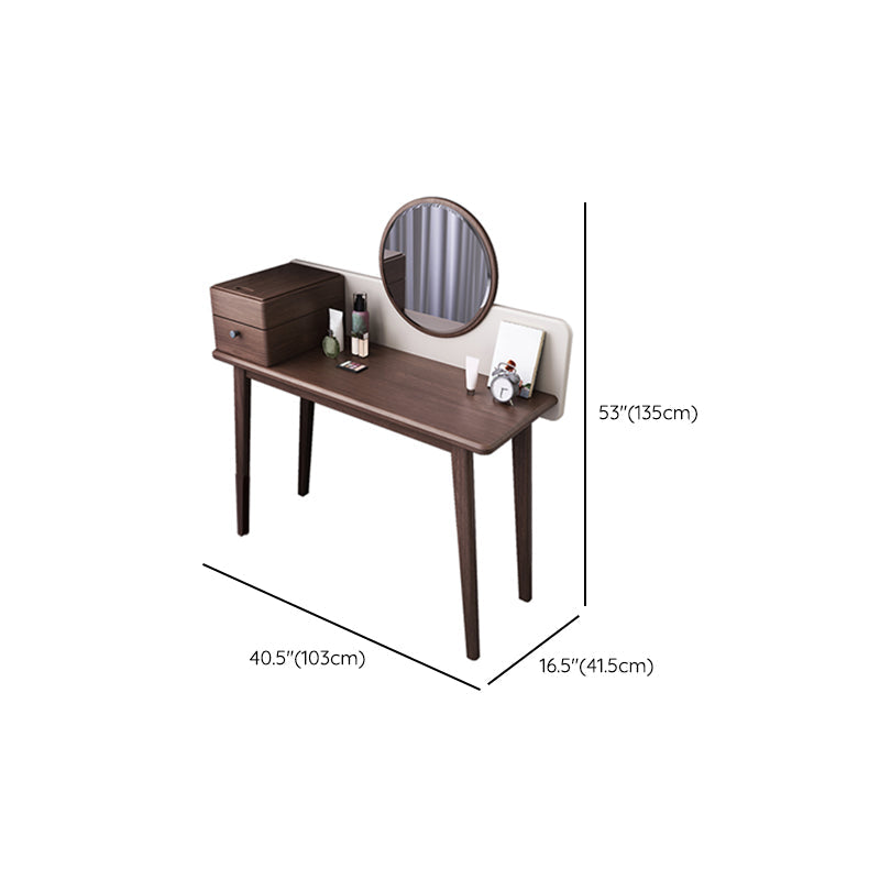 3-Piece Standing Mid-Century Modern Drawers Included Vanity Dressing Table Set Clearhalo 'Bedroom Furniture' 'furn' 'furn_makeup_vanities' 'Furniture' 'Makeup Vanities' 'makeup_vanities' 7822587