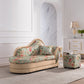 Floral with Arms Chaise Flared Arms with Legs for Bedroom Living Room Clearhalo 'Chairs & Seating' 'Chaise Lounge' 'chaise_lounge' 'furn' 'furn_chaise_lounge' 'Furniture' 'Living Room Furniture' 7822642