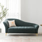 Glam with Arms Chaise Flared Arms with Legs for Bedroom Living Room Dark Green Left-Arm Chaise Clearhalo 'Chairs & Seating' 'Chaise Lounge' 'chaise_lounge' 'furn' 'furn_chaise_lounge' 'Furniture' 'Living Room Furniture' 7822656