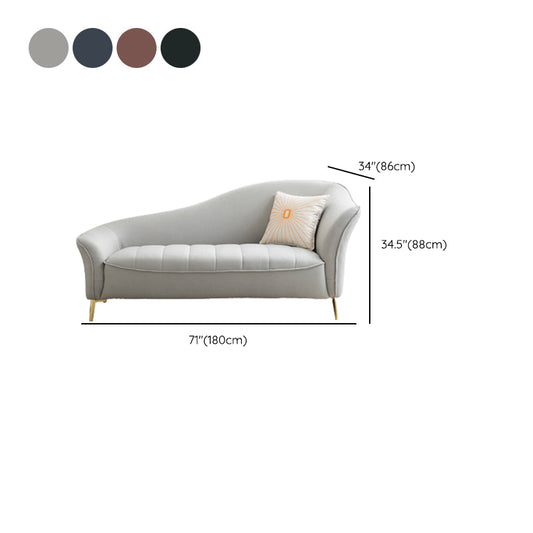 Glam with Arms Chaise Flared Arms with Legs for Bedroom Living Room Clearhalo 'Chairs & Seating' 'Chaise Lounge' 'chaise_lounge' 'furn' 'furn_chaise_lounge' 'Furniture' 'Living Room Furniture' 7822662