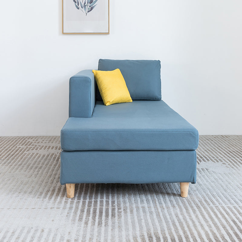 Wood One Armed Scandinavian Chaise Square Arms with Legs for Living Room Clearhalo 'Chairs & Seating' 'Chaise Lounge' 'chaise_lounge' 'furn' 'furn_chaise_lounge' 'Furniture' 'Living Room Furniture' 7822703