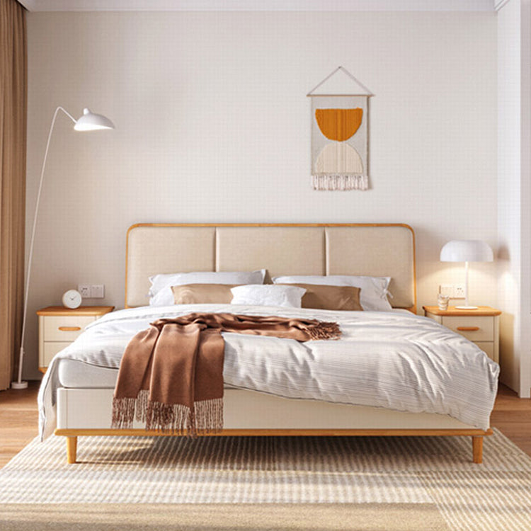 Letto standard in legno con materasso con testimonianza imbottita incluso 41,33 "di alto livello