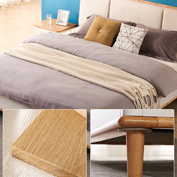 Letto standard in legno con materasso con testimonianza imbottita incluso 41,33 "di alto livello