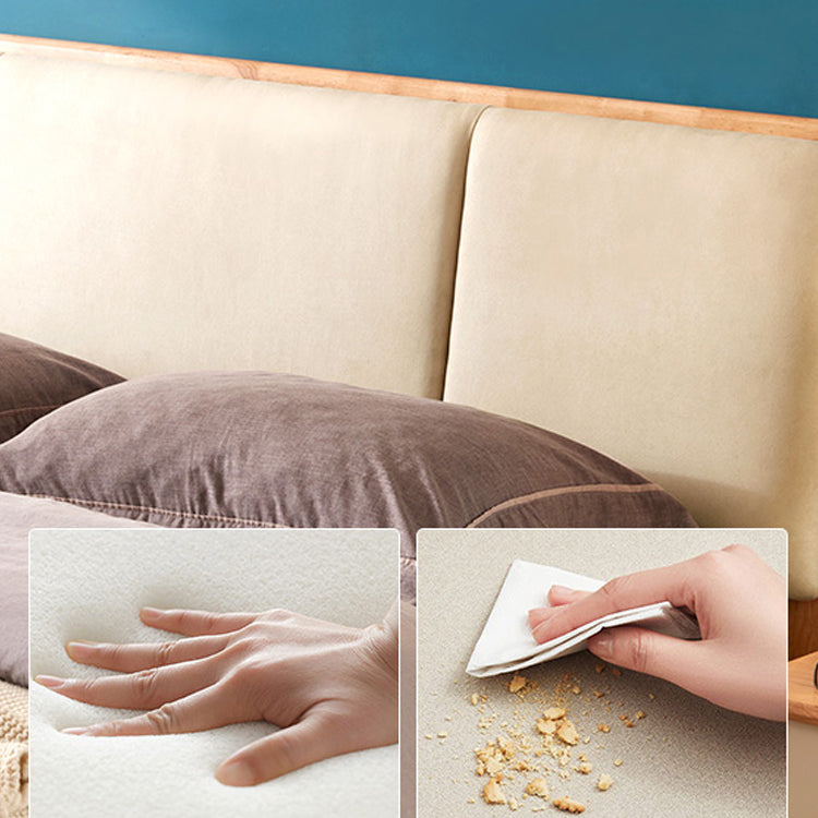 Letto standard in legno con materasso con testimonianza imbottita incluso 41,33 "di alto livello