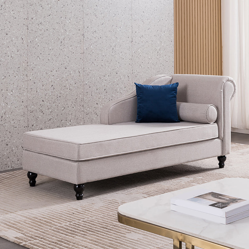 Wood One Armed Contemporary Chaise Rolled Arms with Legs for Living Room Clearhalo 'Chairs & Seating' 'Chaise Lounge' 'chaise_lounge' 'furn' 'furn_chaise_lounge' 'Furniture' 'Living Room Furniture' 7822732