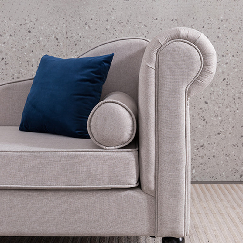 Wood One Armed Contemporary Chaise Rolled Arms with Legs for Living Room Clearhalo 'Chairs & Seating' 'Chaise Lounge' 'chaise_lounge' 'furn' 'furn_chaise_lounge' 'Furniture' 'Living Room Furniture' 7822740